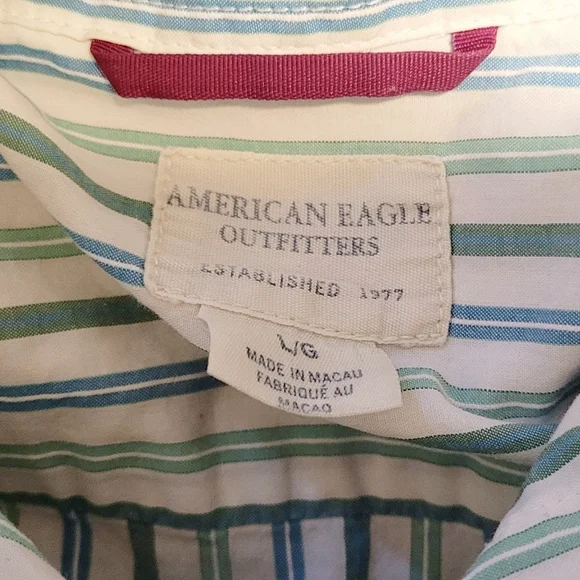 American Eagle long sleeve button down shirt- Size Large - Picture 2 of 4